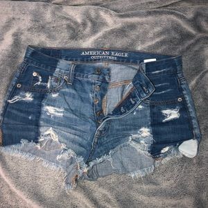 AEO two-toned denim shorts